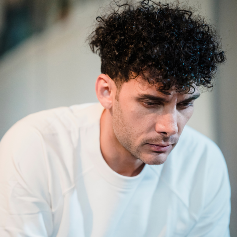 Man deep in thoughts